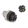 M12 Connector A-coded 3 pin male DeLOCK 60566 screw connection black