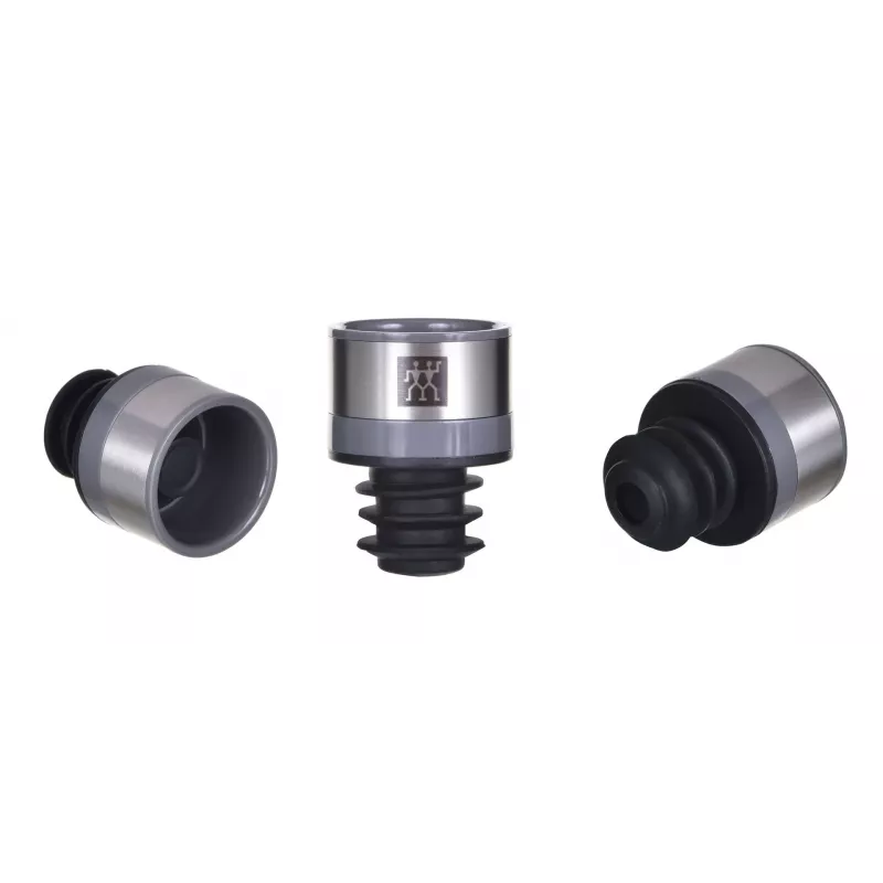 Wine preserving pump ZWILLING FRESH & SAVE – pump head for vacuum stoppers, grey, Ø 3 cm, height 40 mm, set qty 3