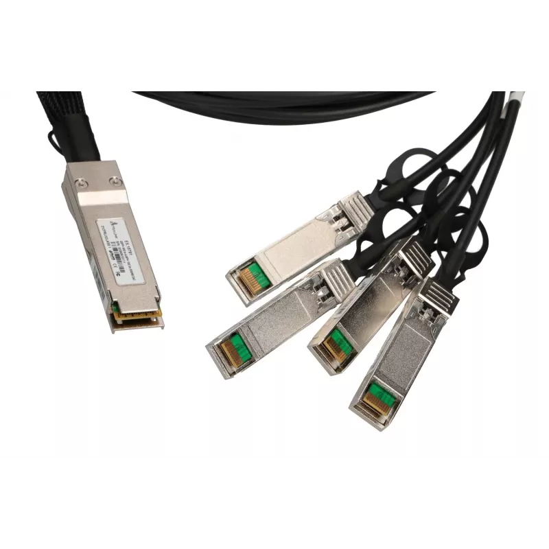 QSFP+ DAC cable Extralink 40Gbps to 4×10Gbps, 3 m, 30AWG, QSFP+ male–male