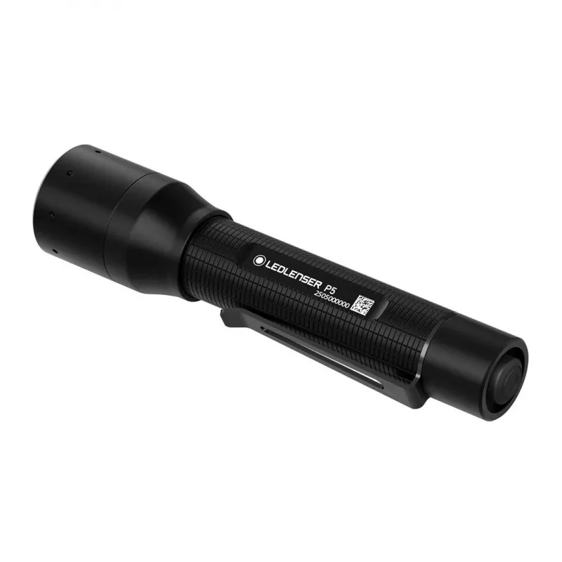 Hand flashlight Ledlenser P5 Black, LED, 140 lm, AA battery, IP54, aluminium, pocket clip