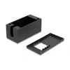 Distribution box DELOCK Easy 45 module holder for table or wall mounting, metal, black, 2x22.5x45 mm or 1x45x45 mm