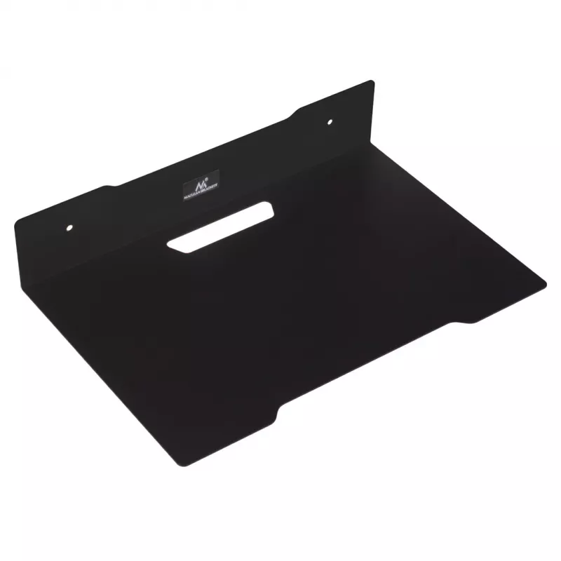 Wall shelf for decoder MACLEAN MC-122, steel, black, max load 5 kg, hole spacing 219 mm