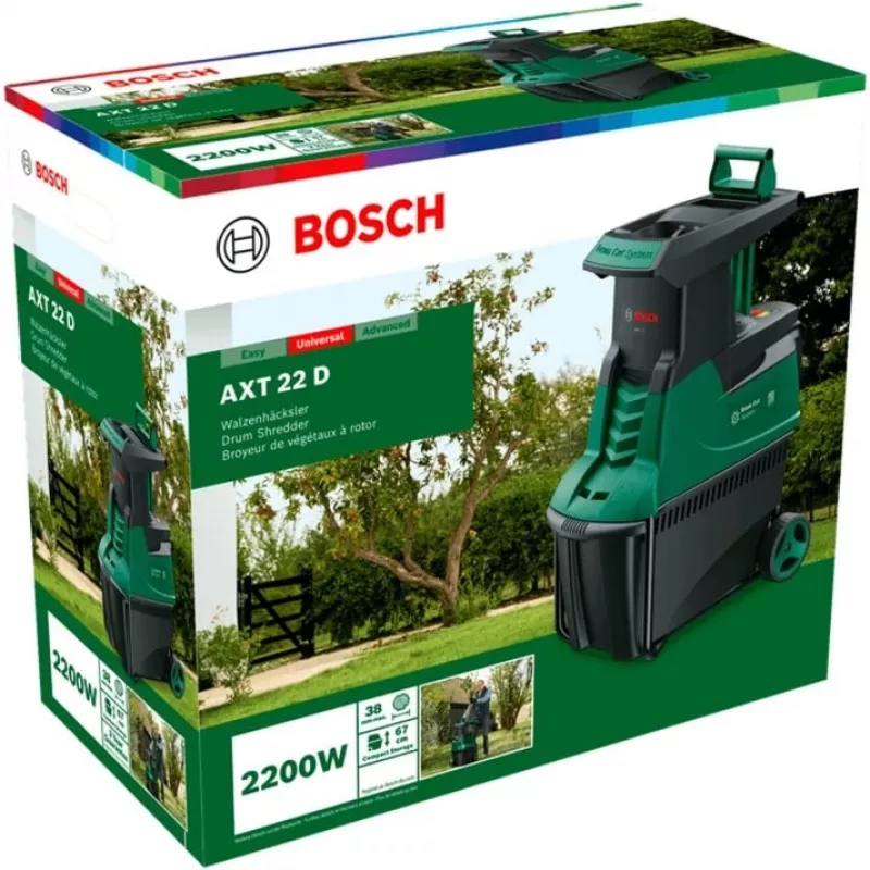 quiet shredder AXT 22 D, cutting roller Green/black, 2.200 Watt