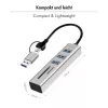 USB3.0 hub USB-A, SD/mic roSD slot, 2in1