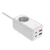 Power extension adapter FIXED FIXCS65-1.5-WH with 2× USB-C PD 65W and 2× USB-A ports