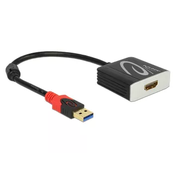 Video cable adapter DeLOCK 62736 USB Type-A to HDMI 0.2 m Black