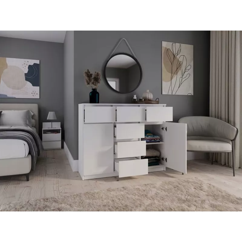 MALWA 2D6S WHITE CHEST OF DRAWERS