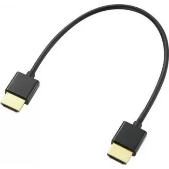 SpeaKa Professional HDMI Connection Cable 20.00 cm Audio Return Channel, Gold-Plated Plug Contacts Black [1x HDMI-Plug - 1x HDMI-Plug] (SP-9076308)