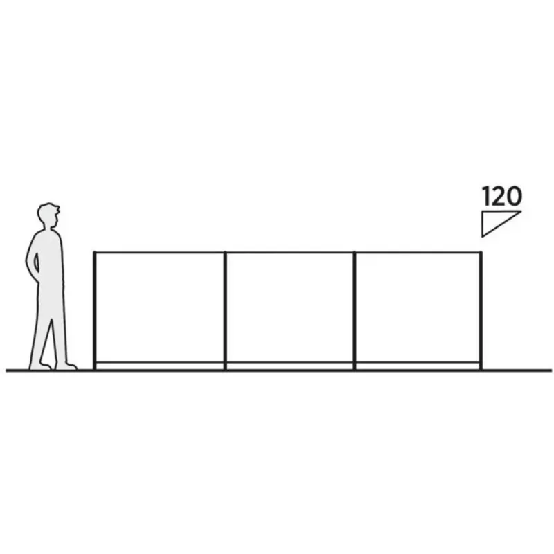 Privacy Screen Easy Camp Huk 2025 grey — windscreen for camping and caravan pitches