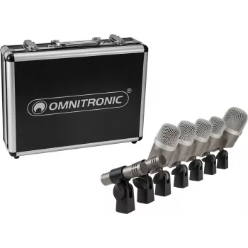 Drum Microphone Set Omnitronic MIC 77-7LMH MK2 — 7-piece kit for multi-mic drum recording