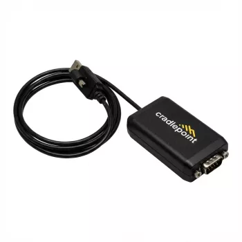 Serial-to-USB Cable CradlePoint 170873-000 — USB (male) screw to RS-232 (female) screw, 40 cm, thumb-screw connectors