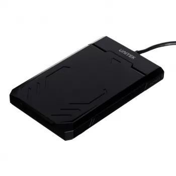 HDD/SSD enclosure Unitek Y-3036, 2.5 inch SATA III, USB 3.2 Gen 1 (5 Gbit/s), UASP, integrated USB-A cable, black