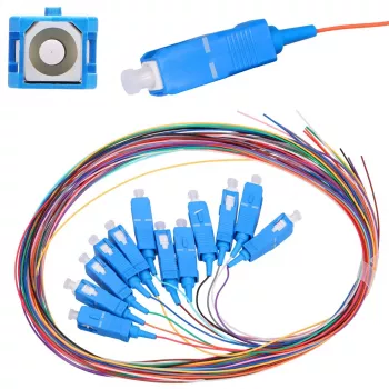 Pigtail set SC/UPC singlemode Extralink G.657A1 900µm 1 m 12 pcs 12 colours