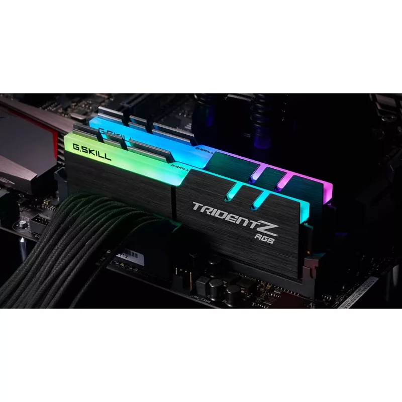 DIMM 32 GB DDR4-3600 (2x 16 GB) Dual-Kit, Arbeitsspeicher schwarz, F4-3600C18D-32GTZR, Trident Z RGB, INTEL XMP
