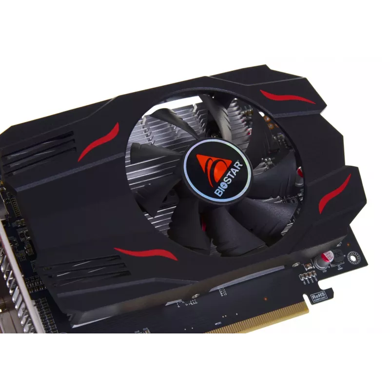 Graphics card BIOSTAR Radeon RX 550 4 GB GDDR5, 1100 MHz GPU, 6000 MHz memory, 128-bit, PCIe 3.0, single-fan