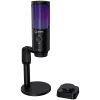 LORGAR SMP40, RGB Microphone with external mute button and metal stand, Black