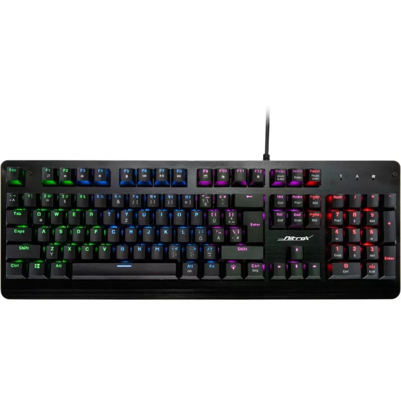 Inter-Tech NK-2000ME Keyboard USB QWERTZ Black (88884100)
