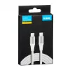 USB-C to USB-C cable IBOX IKUTC2W 2 m, USB 2.0, 3 A, white, textile braid