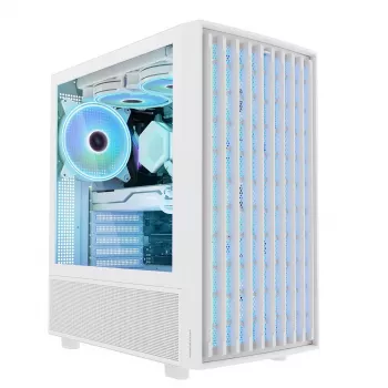 PC case MODECOM BREEZE ARGB Flow MIDI Black — ATX, 3x140mm front + 1x140mm rear, tempered glass, USB-C