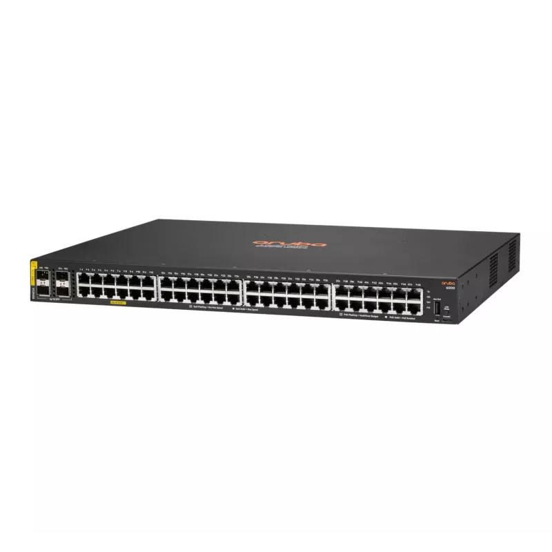 HPE Aruba Networking CX 6000 48G Class4 PoE 4SFP 370W Managed L3 Gigabit Ethernet (10/100/1000) Power over Ethernet (PoE) 1U