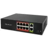 Network switch QOLTEC FAST Ethernet PoE 8xRJ45 with 2xRJ45 uplink (model 52290)