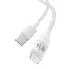 Baseus Gem USB to IP 2.4A fast charging cable 2 m White
