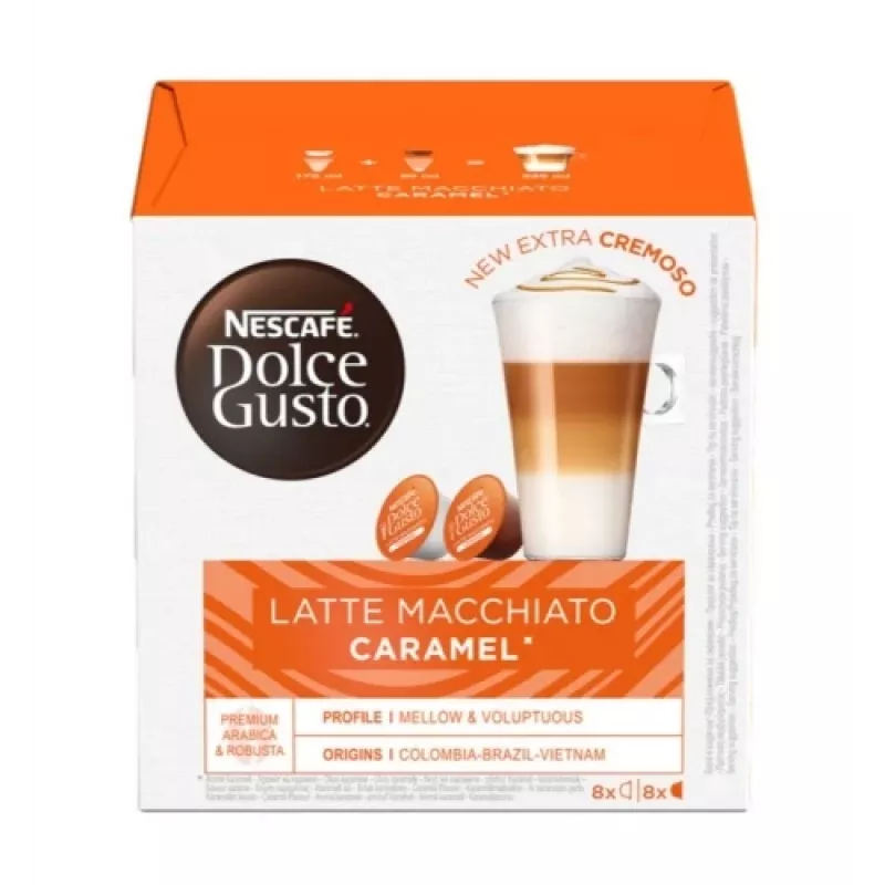 Nescafe Dolce Gusto Caramel Latte Macchiato Coffee, 16 capsules