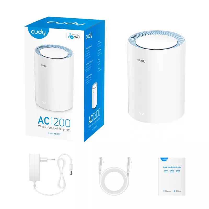 Mesh system Cudy M1200 Dual-band Wi-Fi 5 802.11ac White