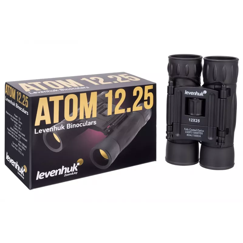Levenhuk Atom 12x25 binocular Roof Black