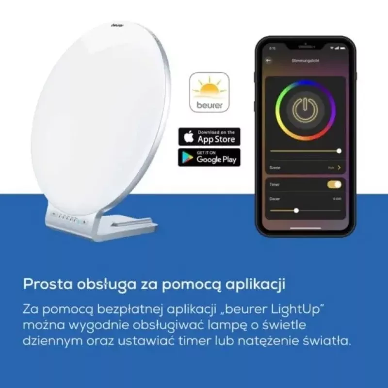 Light therapy lamp Beurer TL100 — 10,000 lux intensity, energy-saving design