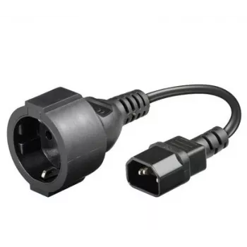 Microconnect PE130075 power cable Black 0.23 m C14 coupler