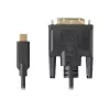 Video cable adapter LANBERG CA-CMDV-10CU-0030-BK, USB Type-C to DVI-D, 3 m, black