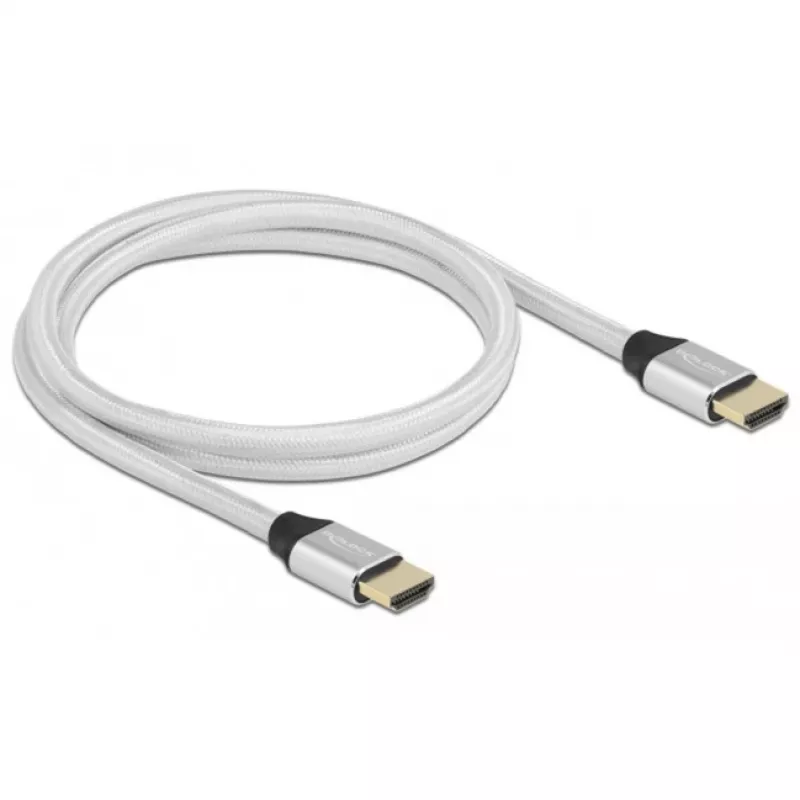 HDMI Cable DeLOCK Ultra High Speed 48 Gbps 8K 60 Hz Silver 1 m