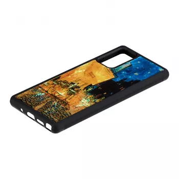 Protective phone case iKins for Samsung Galaxy Note 20, black “Cafe Terrace”