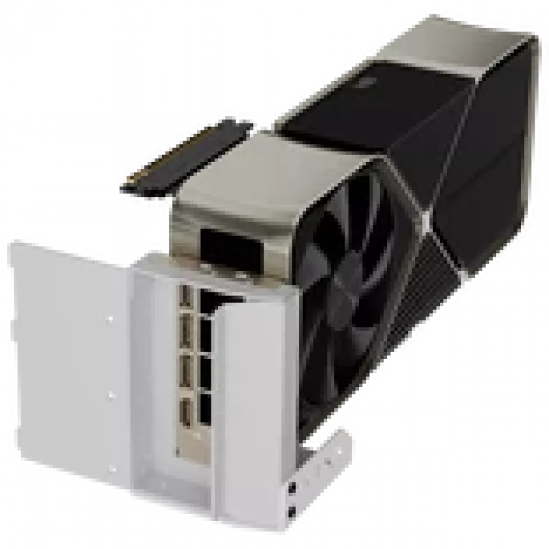APNX Vertical GPU Mounting Kit GAZU-1045 White — vertical GPU bracket for PC cases, white finish