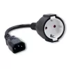 Power adapter QOLTEC 53906 IEC 320 C14 to SCHUKO 16A 250V