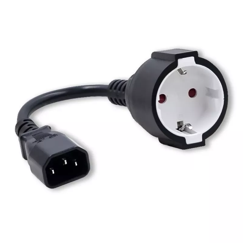 Power adapter QOLTEC 53906 IEC 320 C14 to SCHUKO 16A 250V