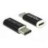 Delock - USB-Adapter - 24 pin USB-C (M) to Micro-USB Type B (W) - USB 3,1 - Black (65678)
