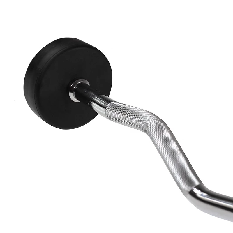 HMS GSL15 fixed barbell/rubberised broken bar 15 kg