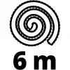 PVC Hochdruckschlauch, 6 Meter schwarz, für TC-HP / TE-HP