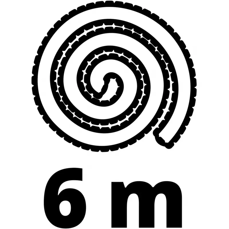 PVC Hochdruckschlauch, 6 Meter schwarz, für TC-HP / TE-HP