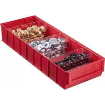 Storage box allit 456571 — plastic organizer 185×500×81 mm, red