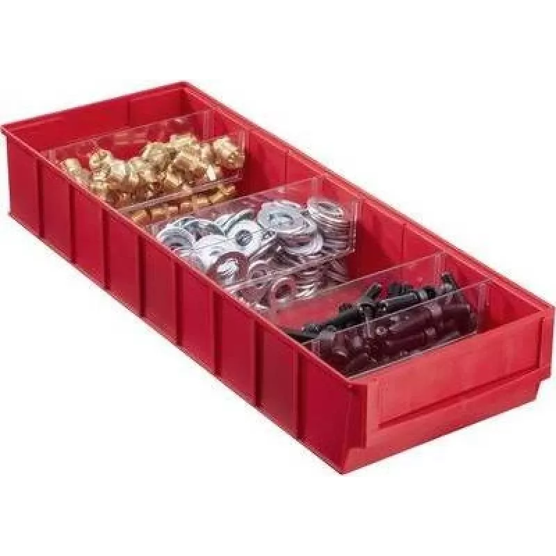 Storage box allit 456571 — plastic organizer 185×500×81 mm, red