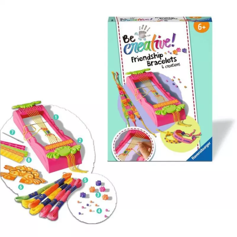 BeCreative Friendship Bracelets, craft set with six different bracelets