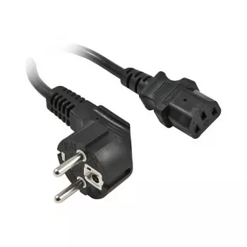 Netzkabel 220V Schutzkontakt CEE7(Stecker)->Kaltgeräte IEC-C13(Buchse), 0.5m, Black, Synergy 21 (S215389)