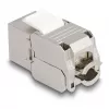 DeLOCK Keystone Module RJ45 jack to LSA Cat.6A with LED Silver White