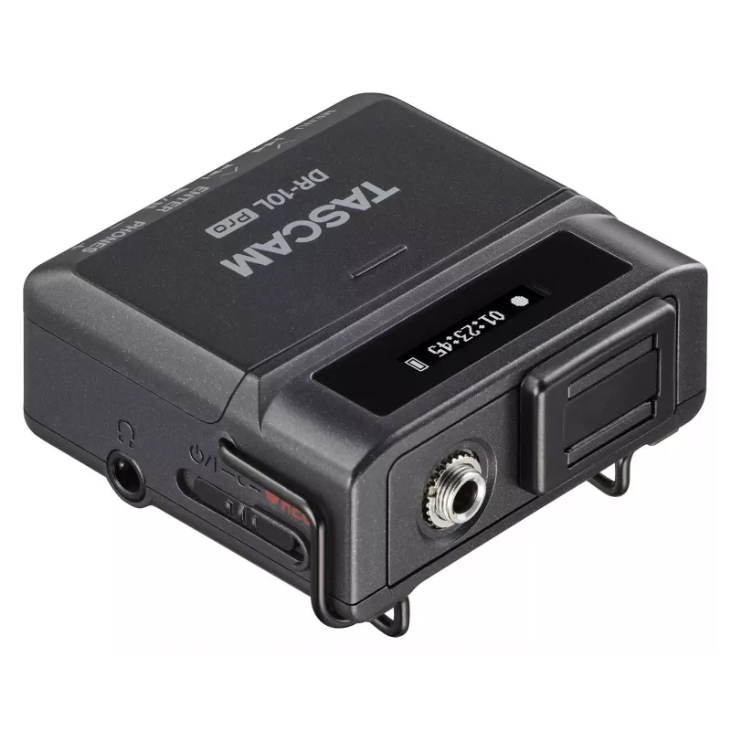 Portable digital recorder Tascam DR-10L Pro with lavalier microphone, 24-bit/96 kHz, MicroSDXC, USB-C
