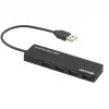 USB hub Tellur Basic 4-port USB 2.0 — black, 4x USB-A ports