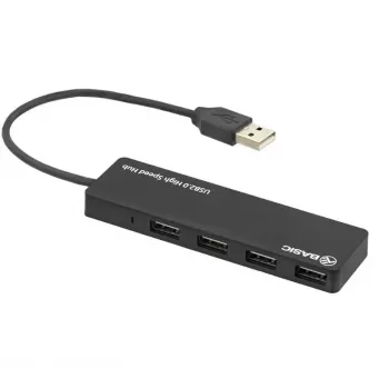 USB hub Tellur Basic 4-port USB 2.0 — black, 4x USB-A ports