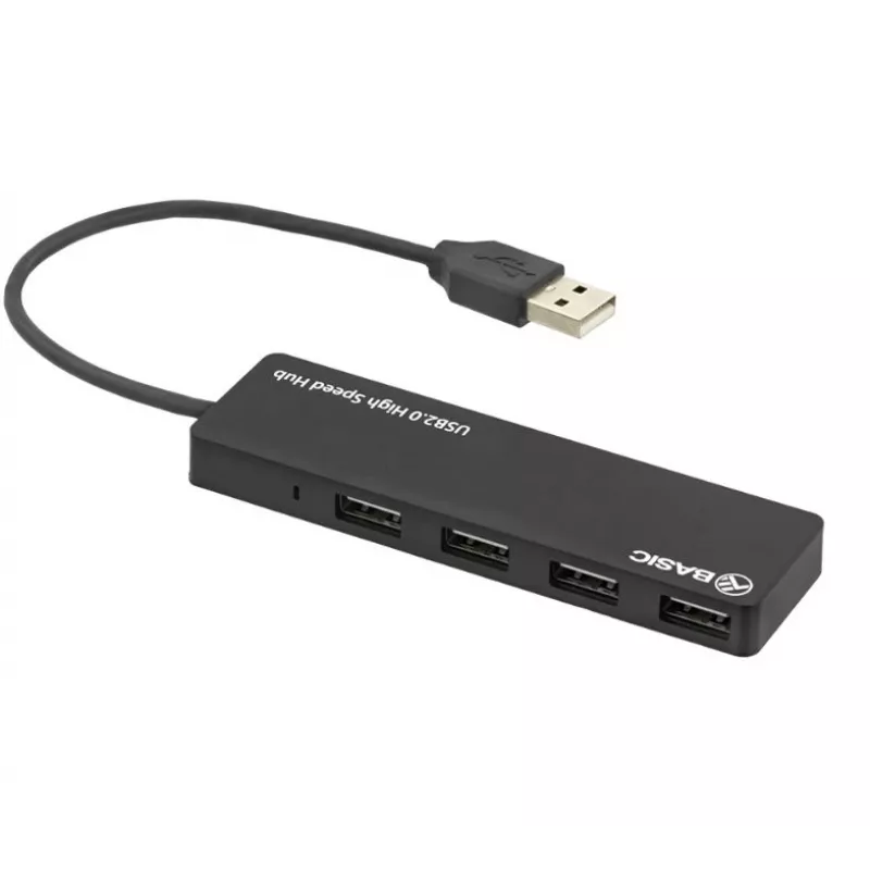 USB hub Tellur Basic 4-port USB 2.0 — black, 4x USB-A ports